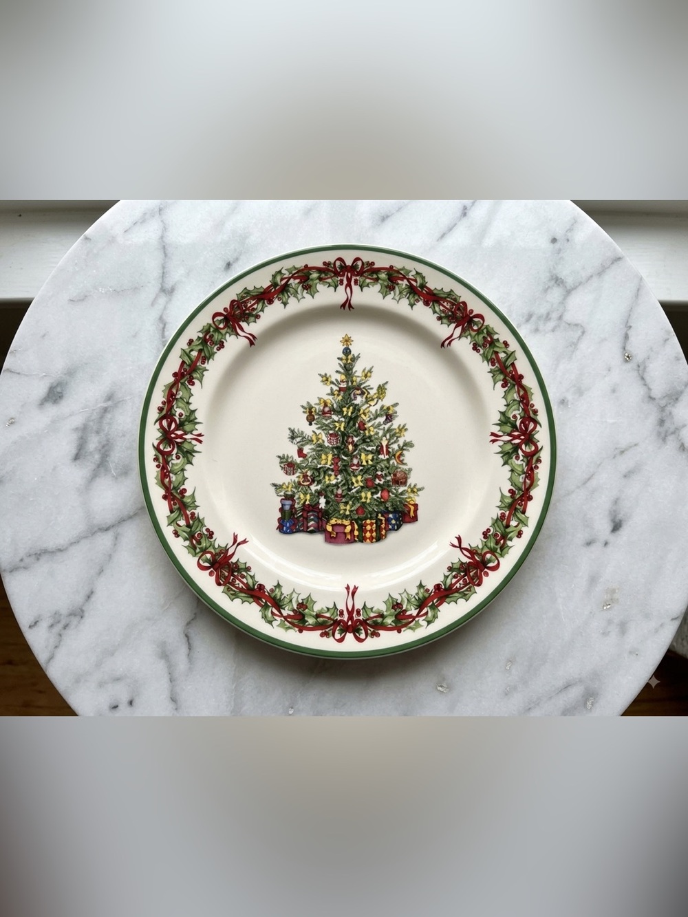 Christopher Radko Christophers Christmas Tree Cake Stand 12.5" Holiday